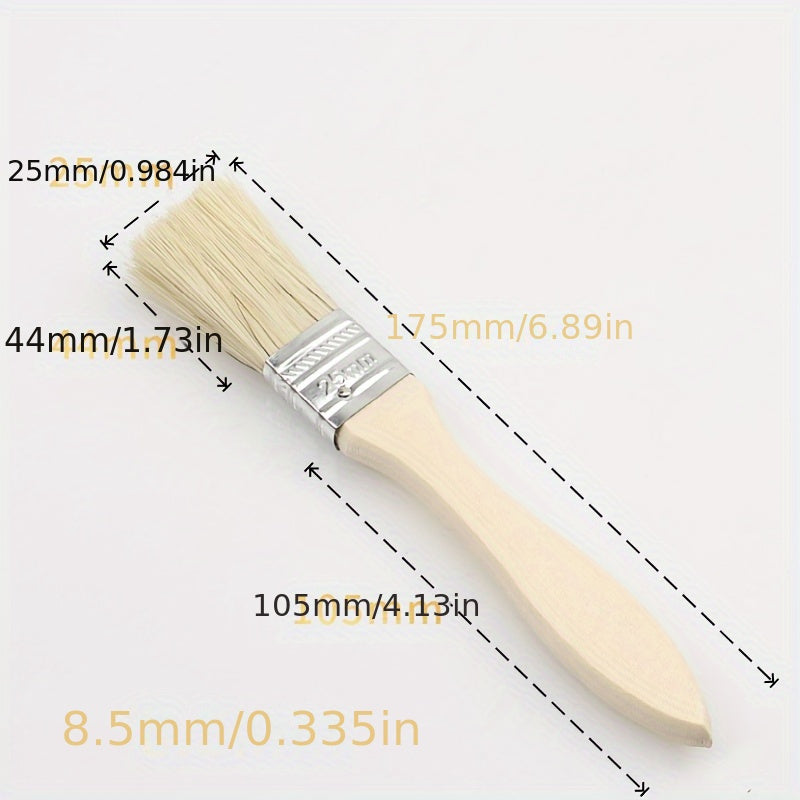 Wooden Handle Pork Brush Long Hair Thick Paint Brush