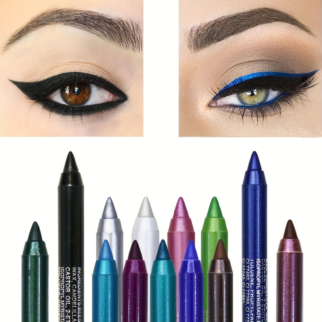 Colorful Eyeliner Pen Waterproof Smudge Proof Pearly Eyeliner Glue Pen