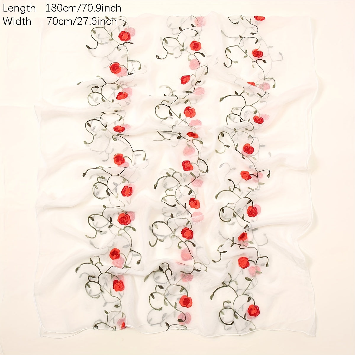 Flower Print Scarf Breathable Sunproof Shawl Bandana