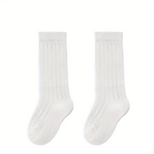 Baby Mesh Knee High Socks Breathable Bow Socks for Girls