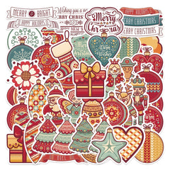 48pcs Christmas Stickers DIY Waterproof Cup Phone Case Insulation Stickers