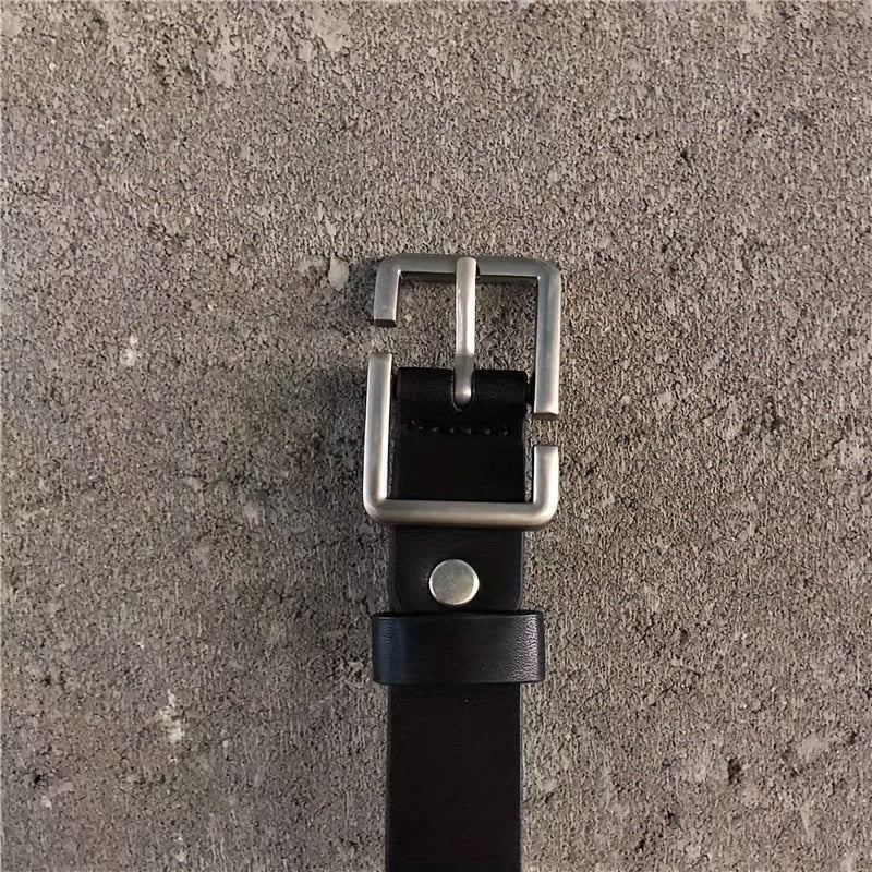 Rectangular Pin Buckle PU Leather Belt for Women