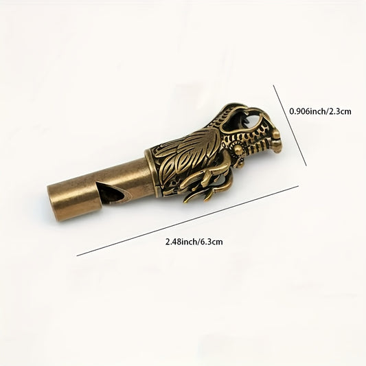 Brass Whistle Keychain Pendant for Camping Emergency