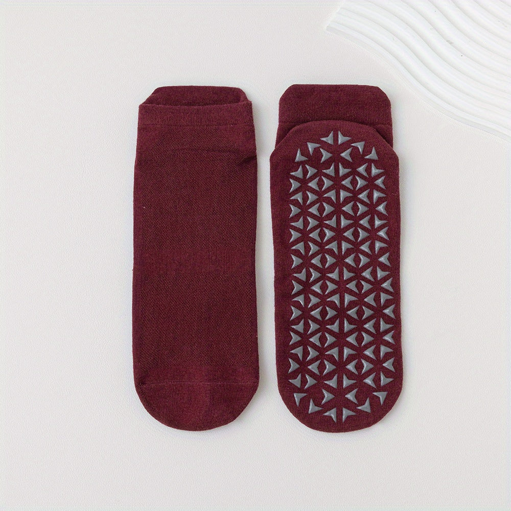 Women's Non-Slip Yoga Pilates Socks Breathable Tube Dance Training Socks