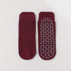 Women's Non-Slip Yoga Pilates Socks Breathable Tube Dance Training Socks
