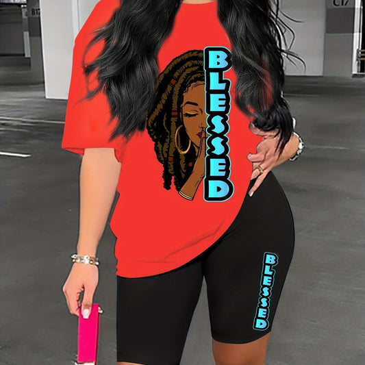 Colorblock Lounge Set & Cozy Shorts Women's Loungewear