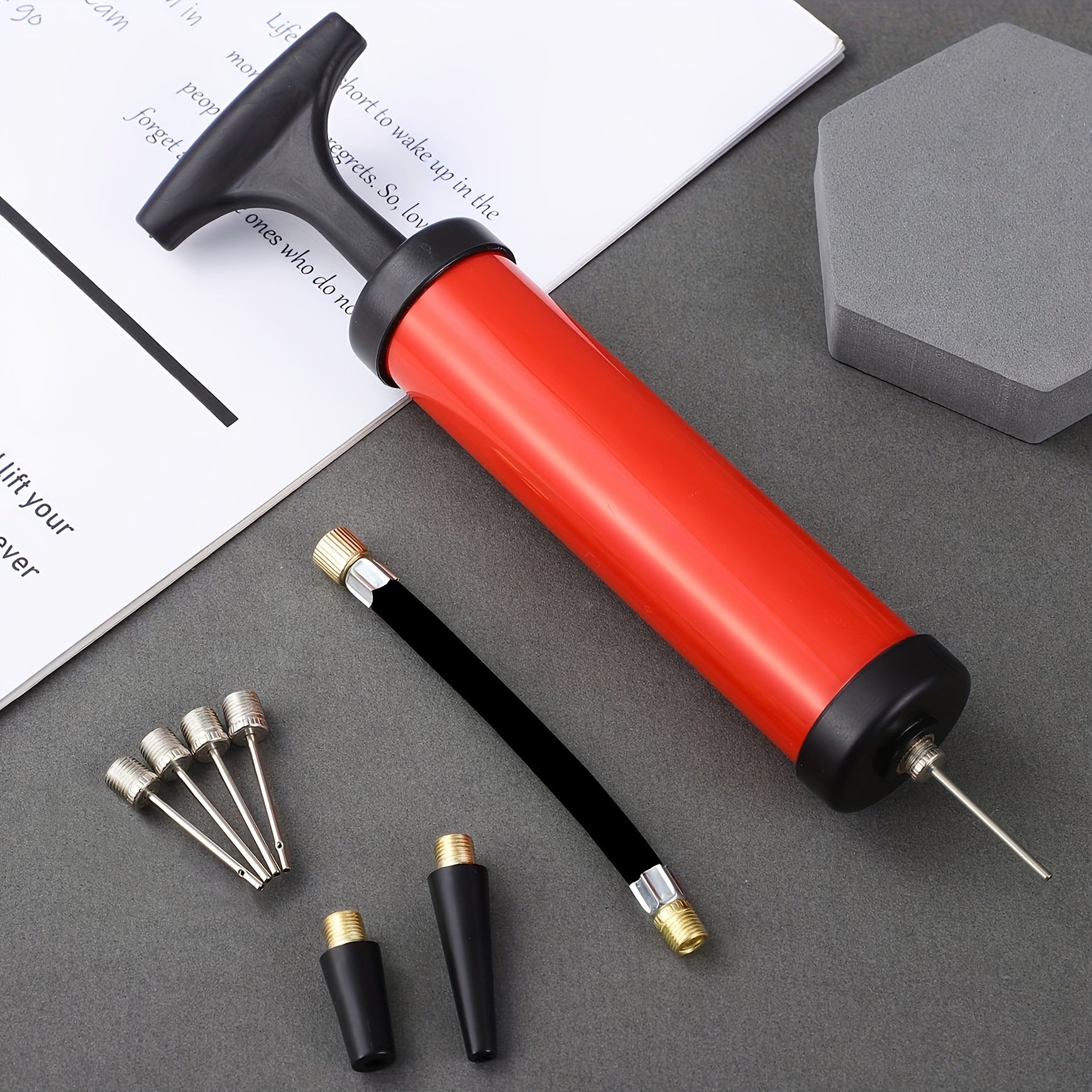 Portable Ball Pump Kit Inflates Balls Efficiently for Sports & Exercise