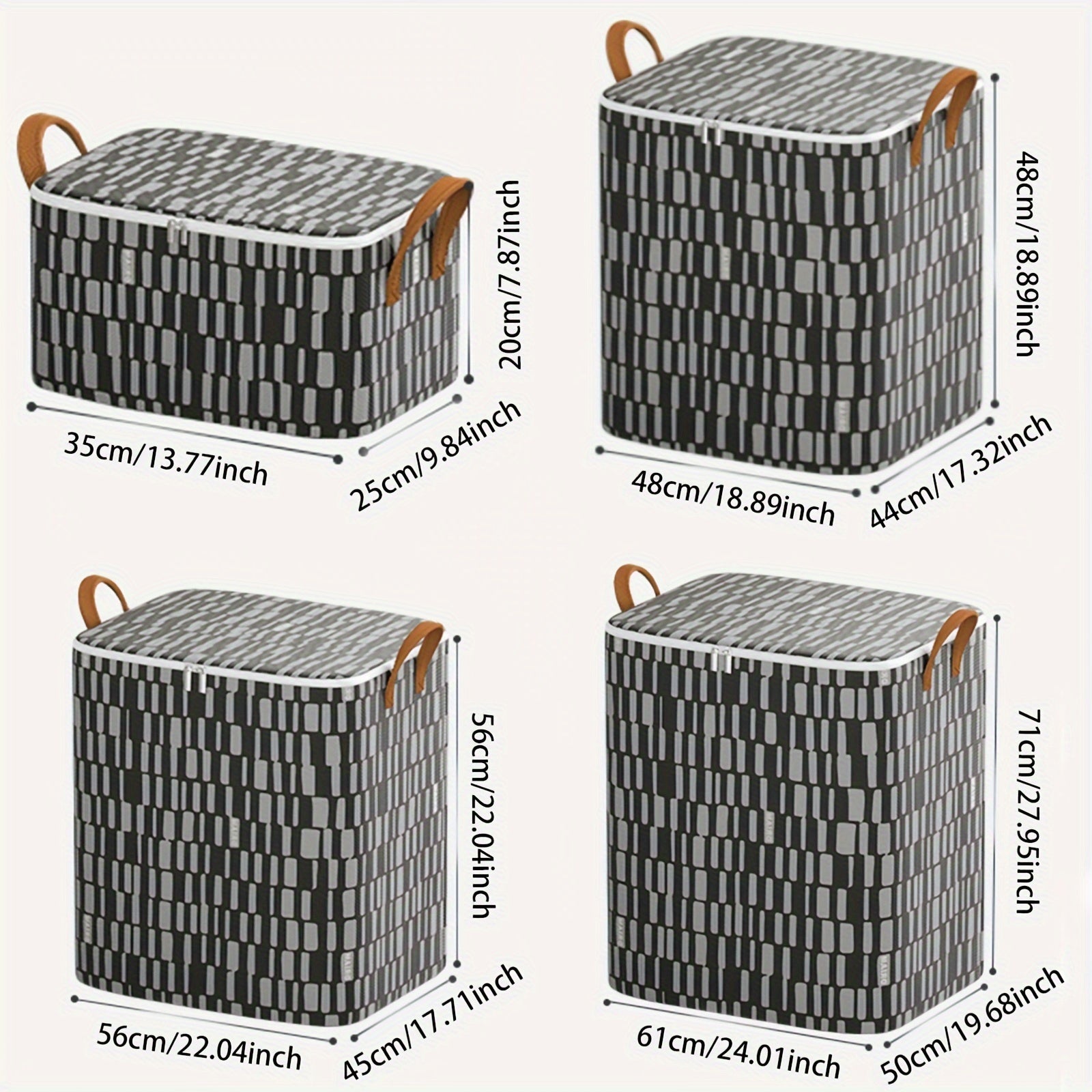 Large Capacity Storage Bag With Handles Non Woven Fabric Clothes Bag