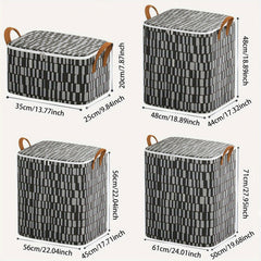Large Capacity Storage Bag With Handles Non Woven Fabric Clothes Bag