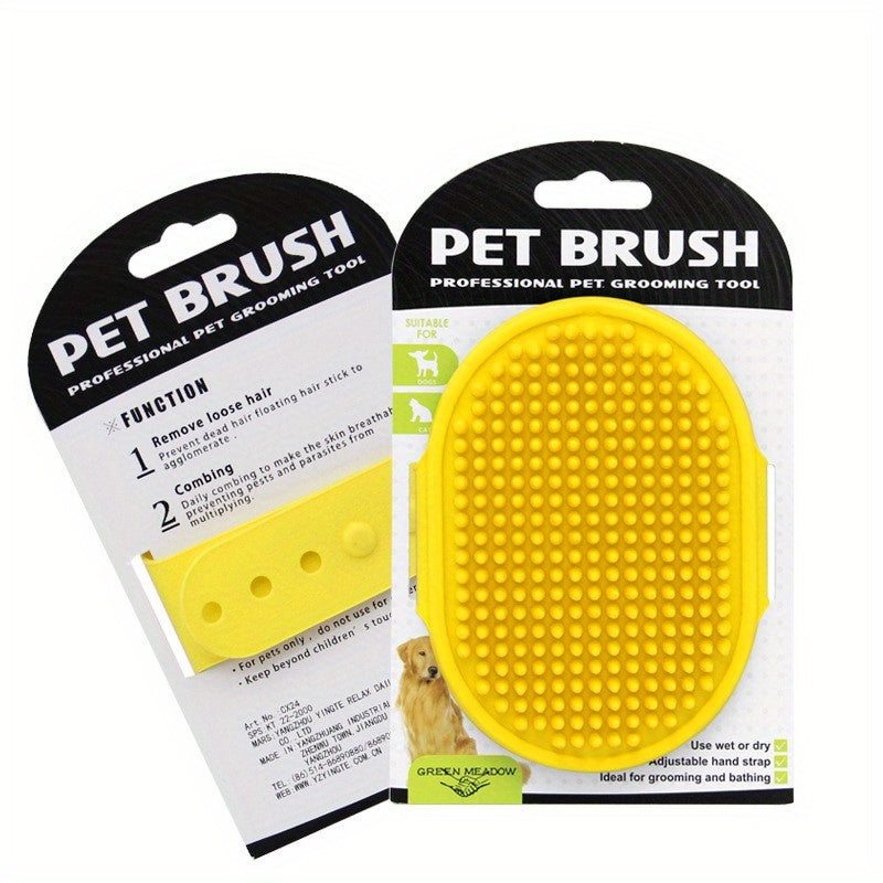 2 in 1 Pet Bath Brush and Massage Glove for Cats and Dogs