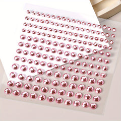 Y2K Pink Face Gems One Sheet Rhinestone Stickers