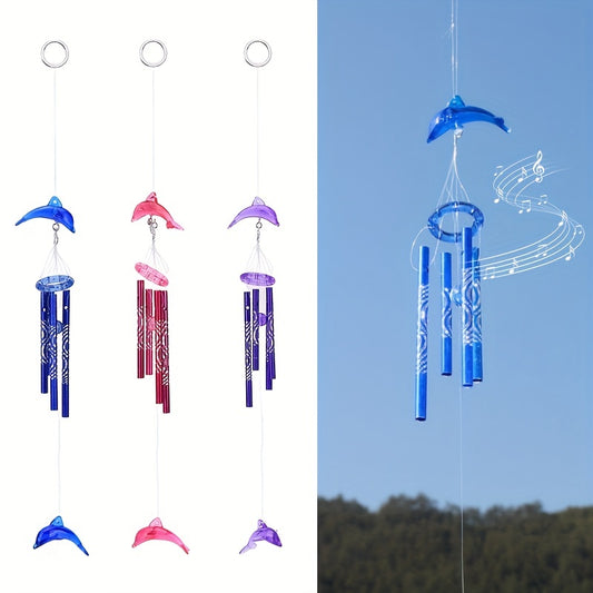 Metal Tube Dolphin Wind Chimes Wedding Decoration