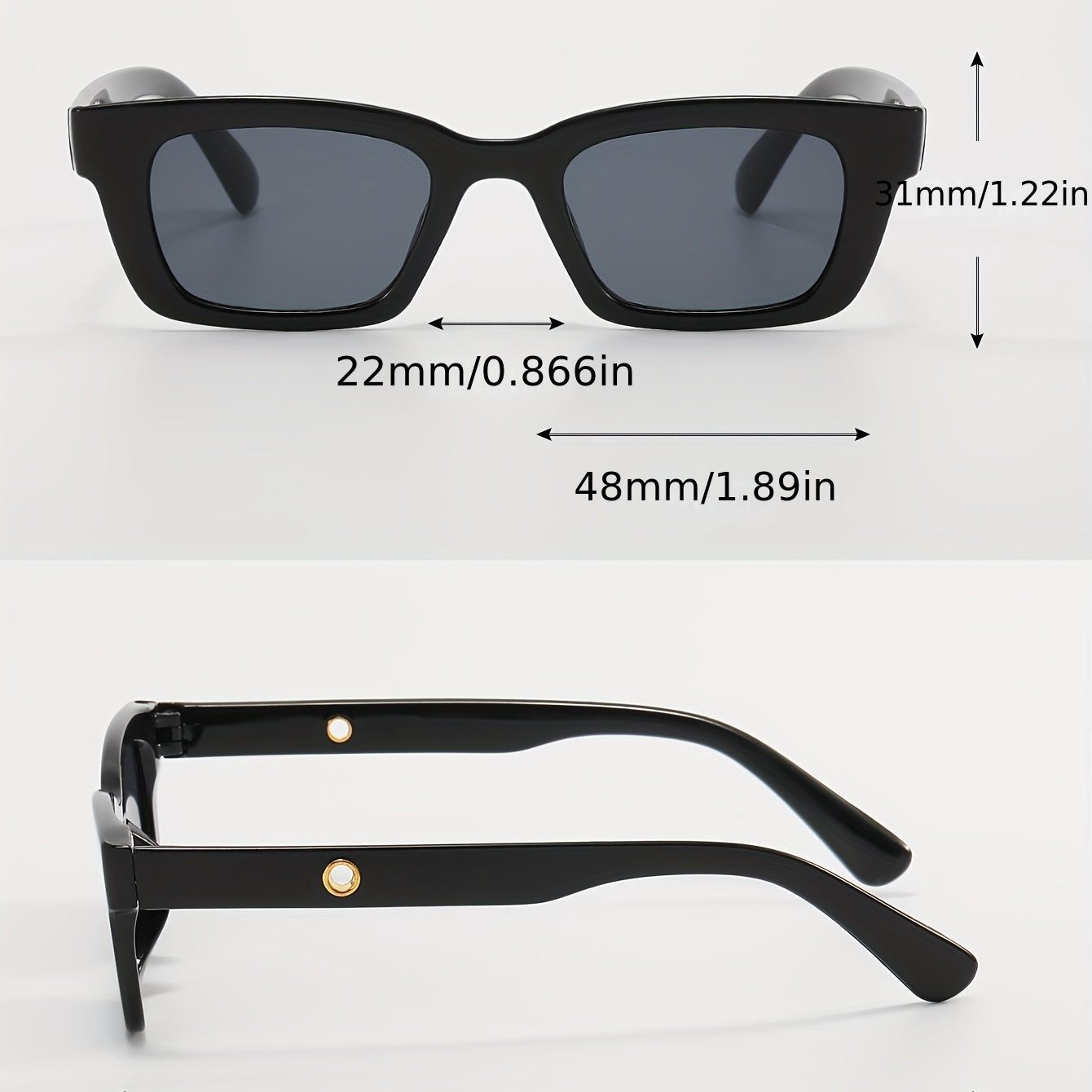 Square Sunglasses Anti Glare UV400 for Driving Beach Travel