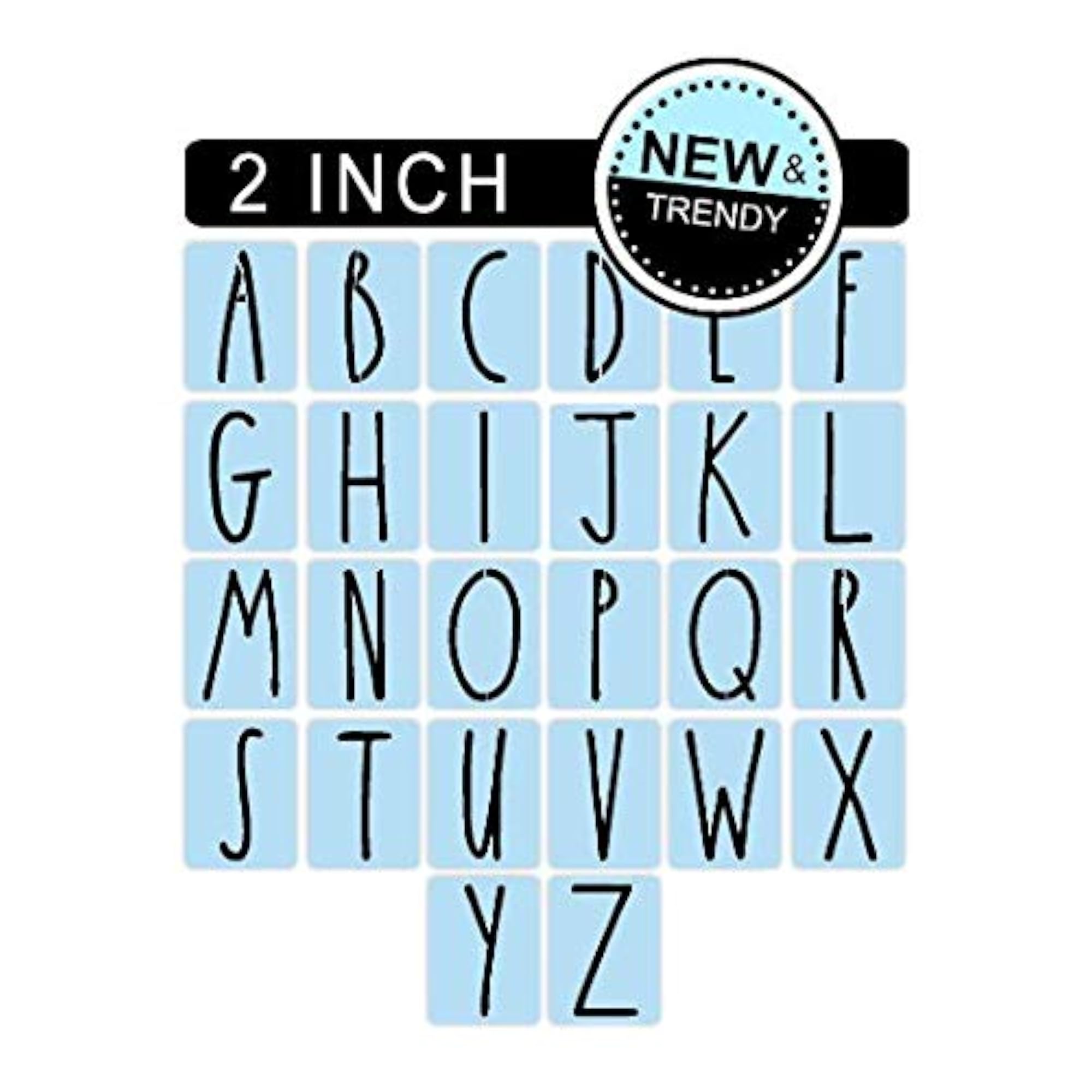 Alphabet Letter Stencil Kit, 2 Inch for Painting – CRAZE
