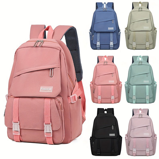 Large Capacity Preppy Backpack Lightweight Laptop Campus Daypack