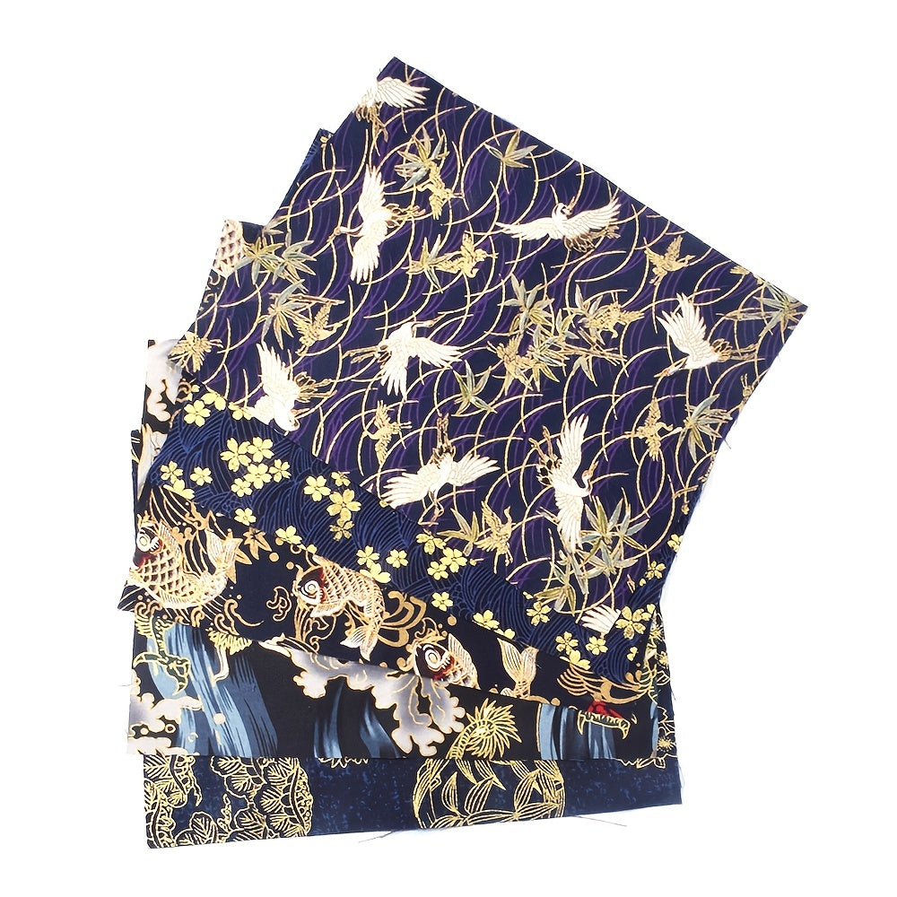 5pcs Japanese Cotton Fabric Bundle For Patchwork Sewing Dolls Bags