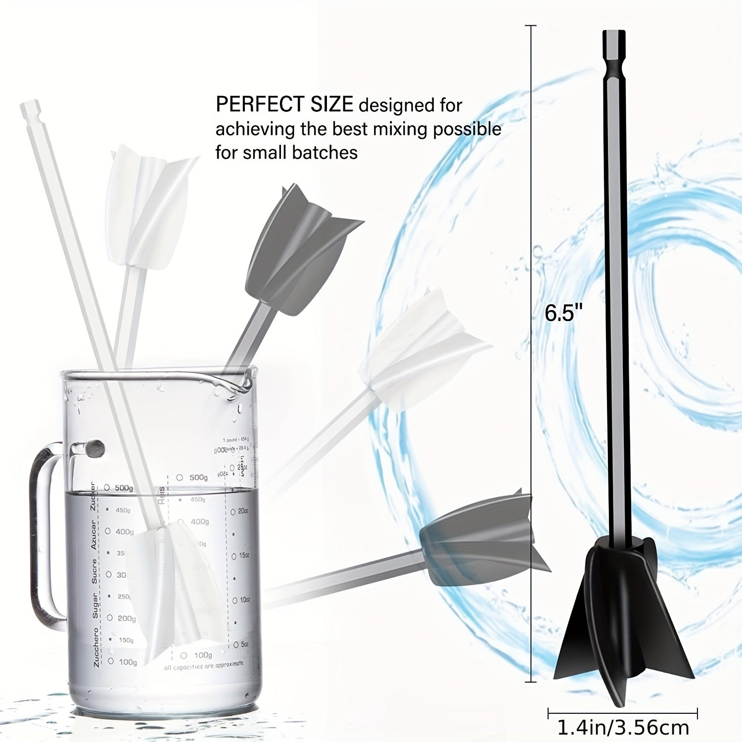 Epoxy Resin Mixer Paddle Attachment for Mixing Resin Paint