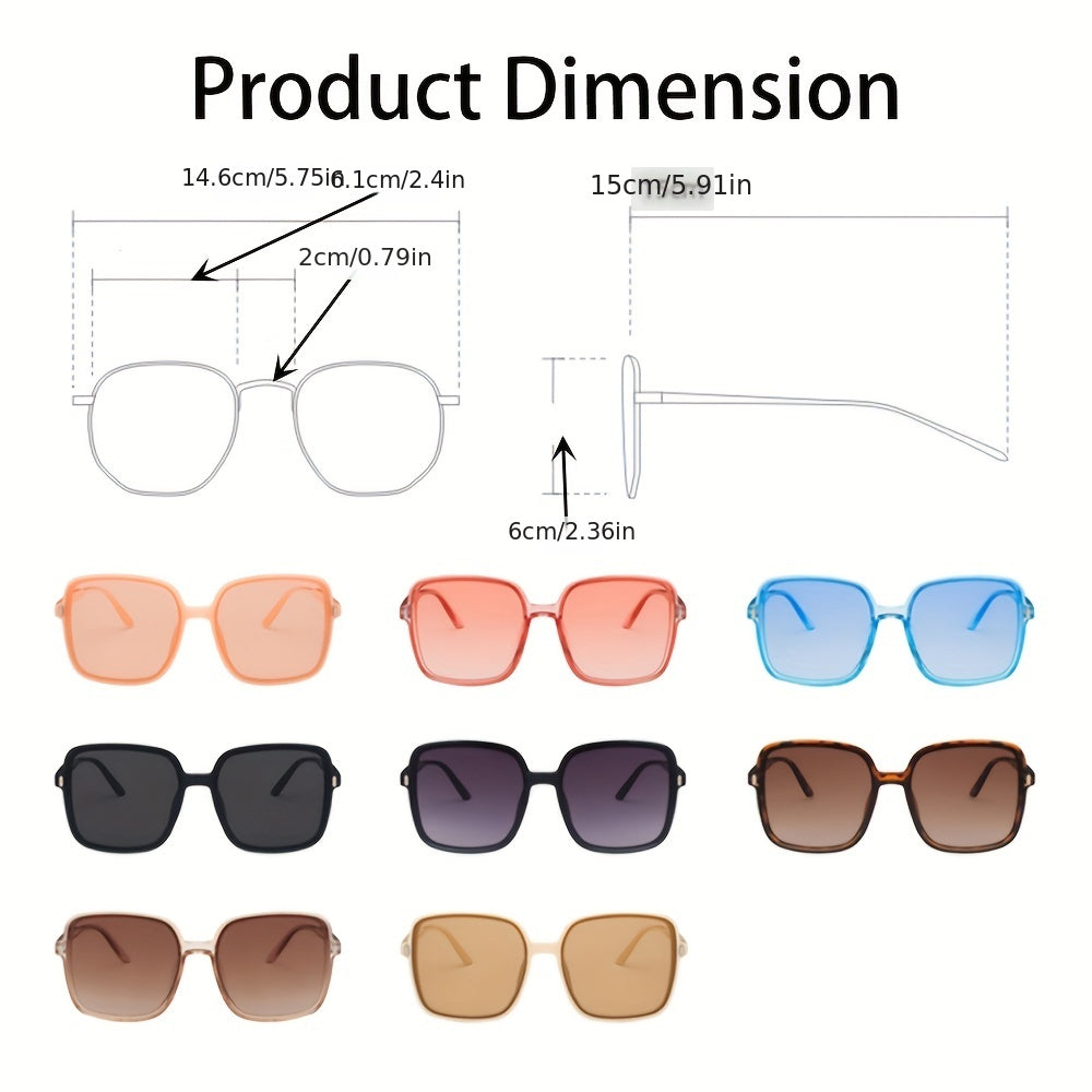 Gradient Lens Sunglasses Square Frame UV Protection