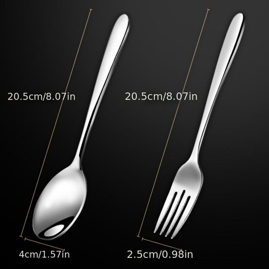 High End 316 Stainless Steel Tableware Fork Spoon Kitchen Tool