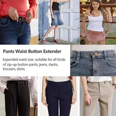 12pcs Adjustable Jean Belt Extenders No Sewing Needed Assorted Colors