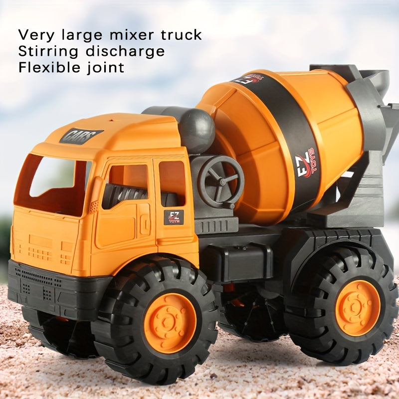 Large Mixing Truck Toy Excavator Bulldozer Crane Excavator