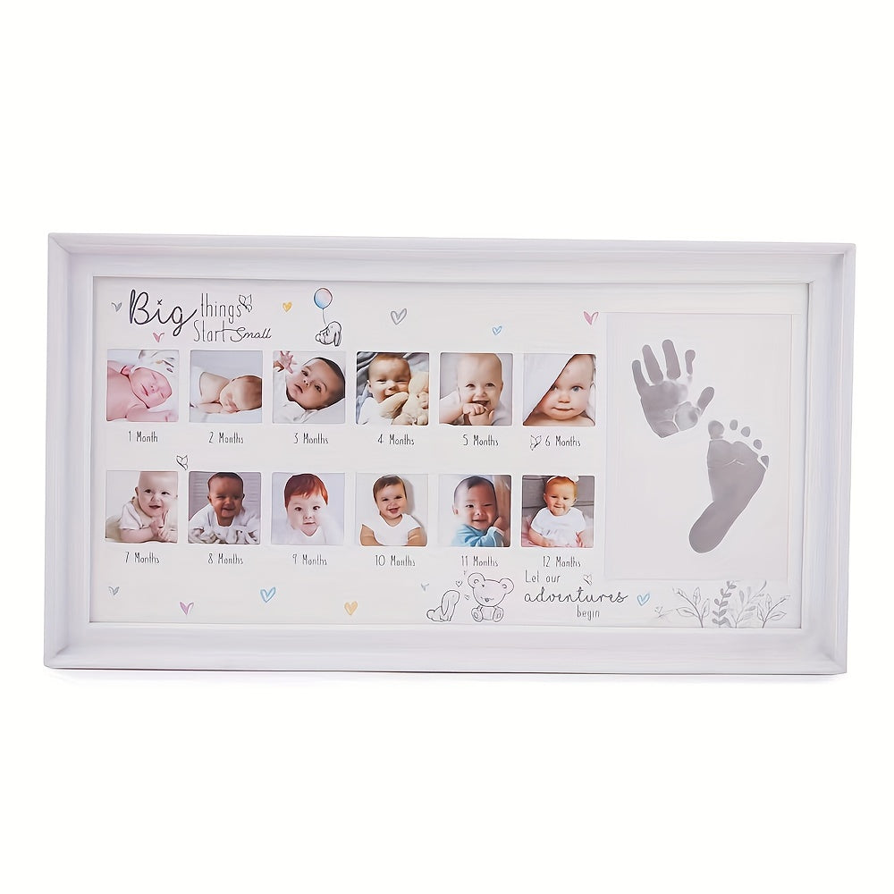 Baby's First Year Hand and Footprint Photo Frame