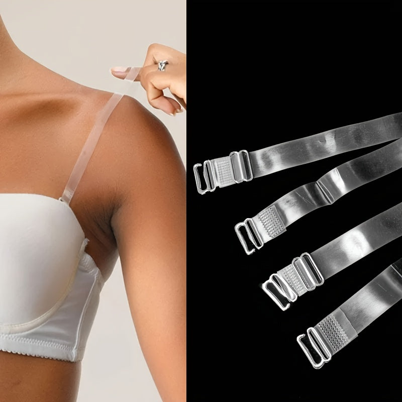 6pcs Transparent Shoulder Straps Invisible Adjustable Underwear Straps