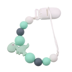 Dino Pacifier Chain Clip - Keep Baby's Pacifier Secure