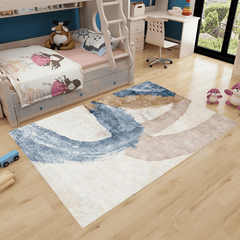 Fluffy Faux Wool Area Rug Modern Contemporary Large Carpet