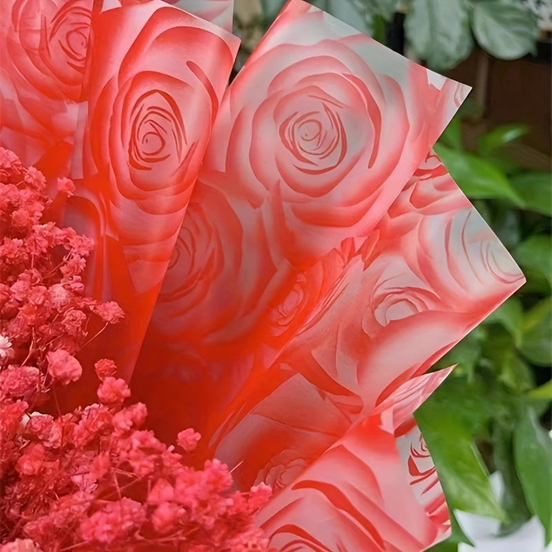 20pcs Rose Printed 57 91 Cm Gift Wrapping Paper