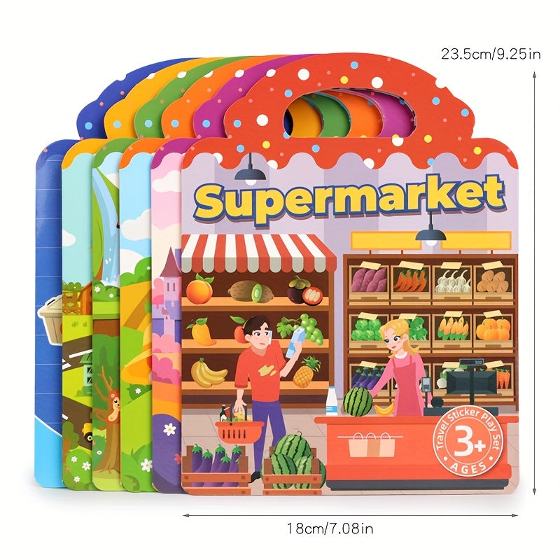 Kids Theme Sticker Book Creative Jelly Stickers