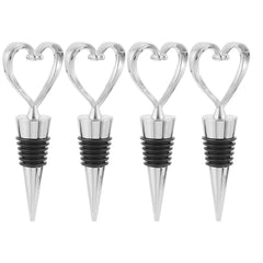 Heart Shape Wine Stoppers Set of 4 Bottle Cover Cap