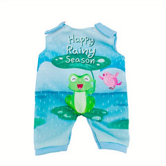 Adorable Frog Pattern Jumpsuit for 25-30" Dolls