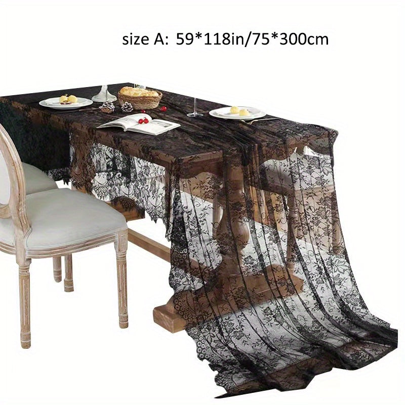 Lace Tablecloth Vintage Embroidered Rustic Fabric Table Cover