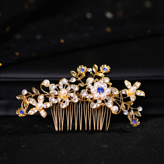 Rhinestone Flower Hair Comb Pins Bridal Wedding Party Decor