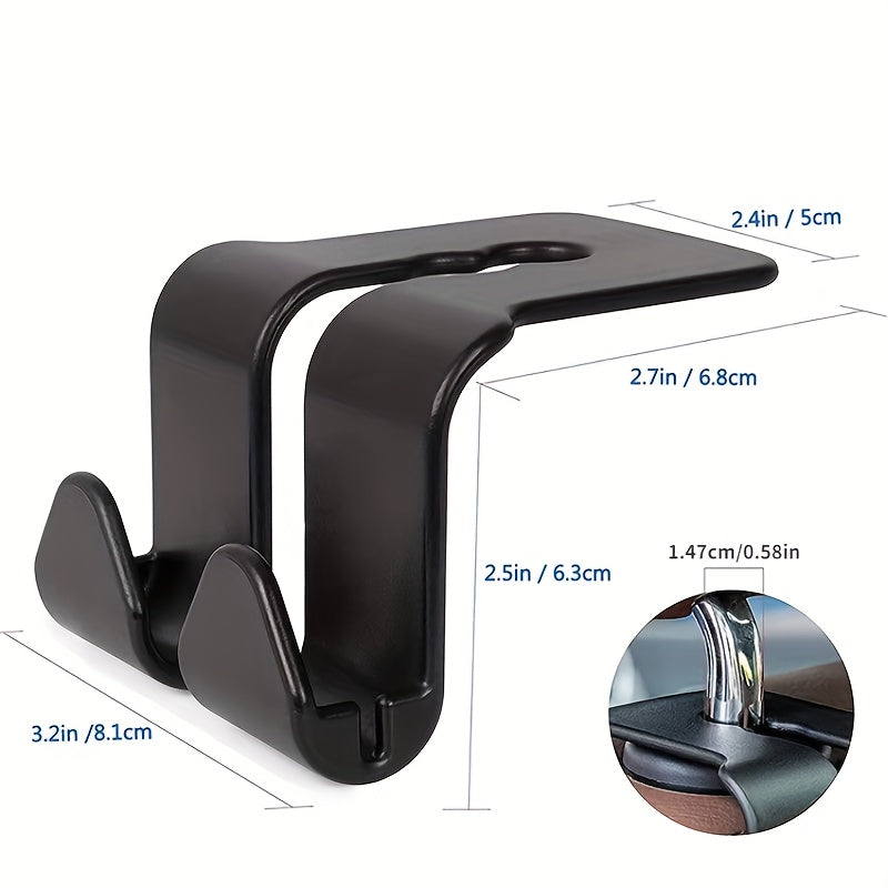 2pcs Car Seat Back Hook Headrest Hanger Universal Interior Accessories