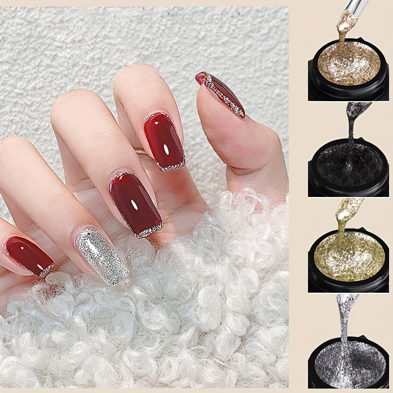 Glitter Nail Gel Polish Colorful Nail Art for Salon & Home