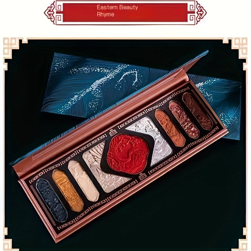 9 Colors Eyeshadow Palette Matte Shimmer Finish Red Brown Tone Cosmetics