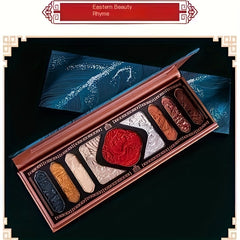 9 Colors Eyeshadow Palette Matte Shimmer Finish Red Brown Tone Cosmetics