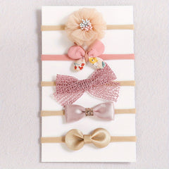 5pcs Baby Girls Flowers Bow Butterfly Headband Elastic Hairband