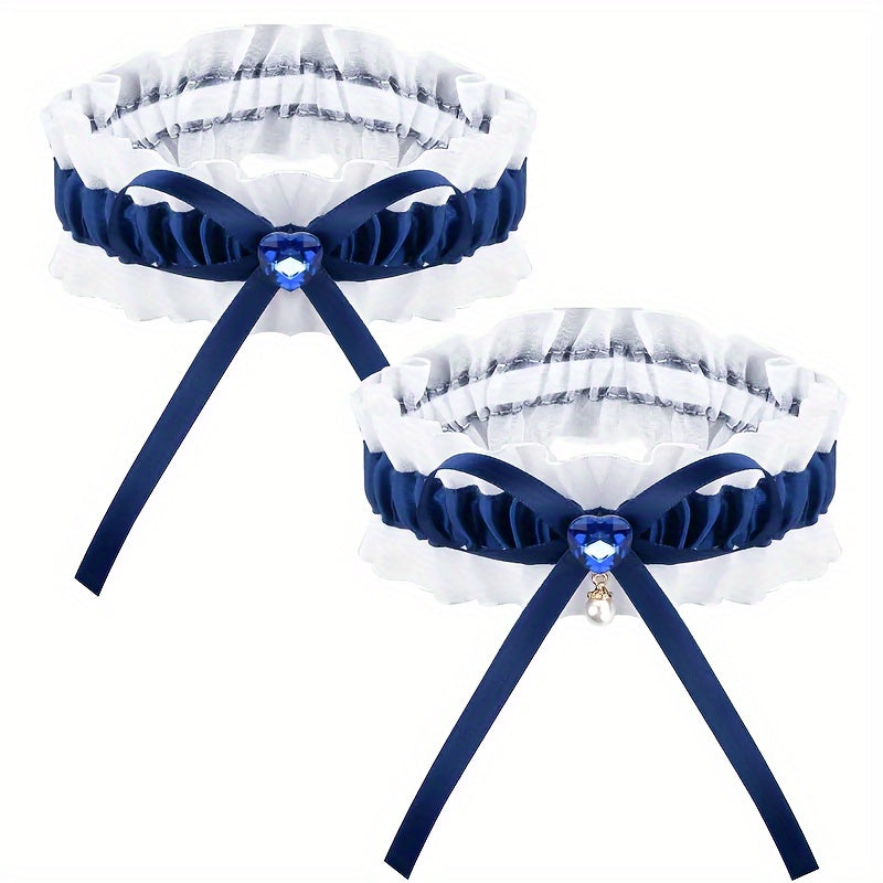 2pcs Lace Bridal Wedding Garter Personalised Bride Garter Plus Size