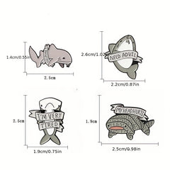 Shark Dolphin Marine Life Brooch Men's Jewelry