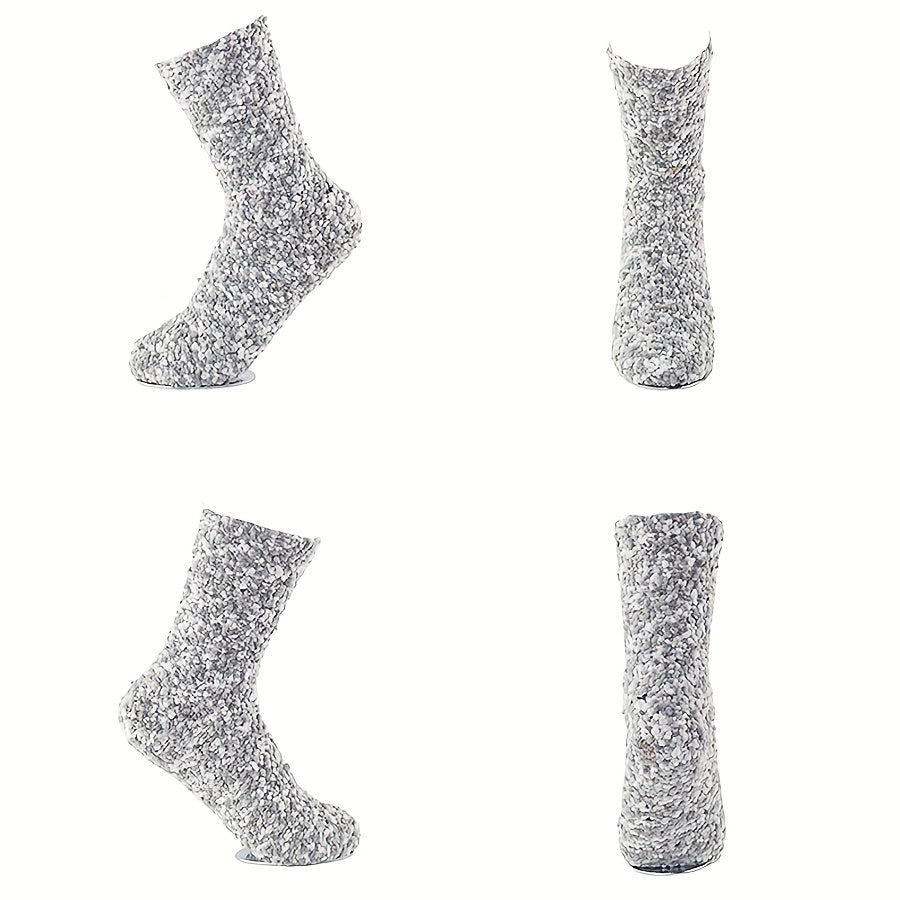Soft Fuzzy Floor Socks Women's Mid Tube Stockings