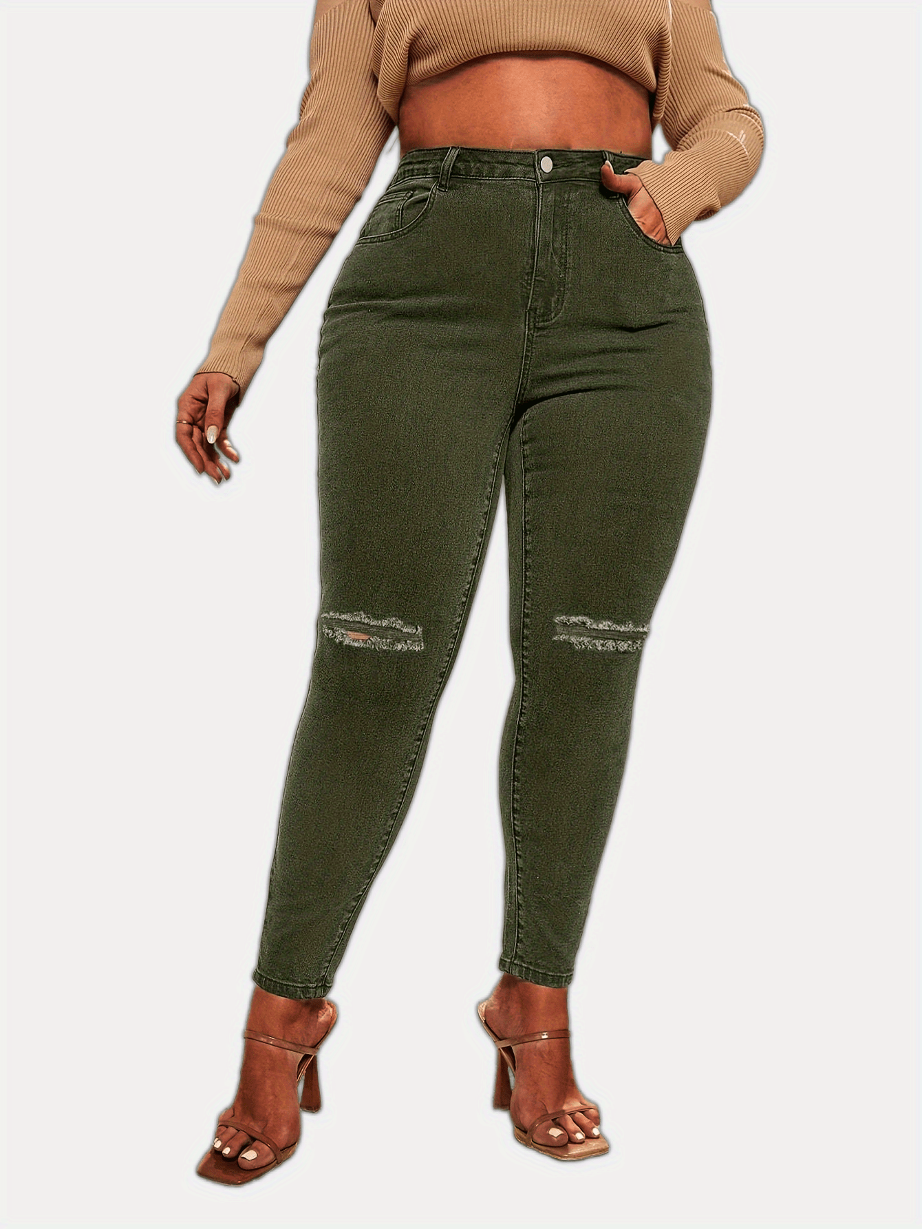 Ripped High Rise Skinny Jeans