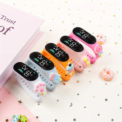 5PCS LED Digital Watches for Kids Mixed Colors Non Waterproof