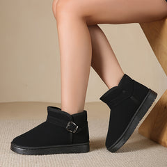 Women's Waterproof Snow Boots Faux Fur Lined Non-slip Platform Short Boots