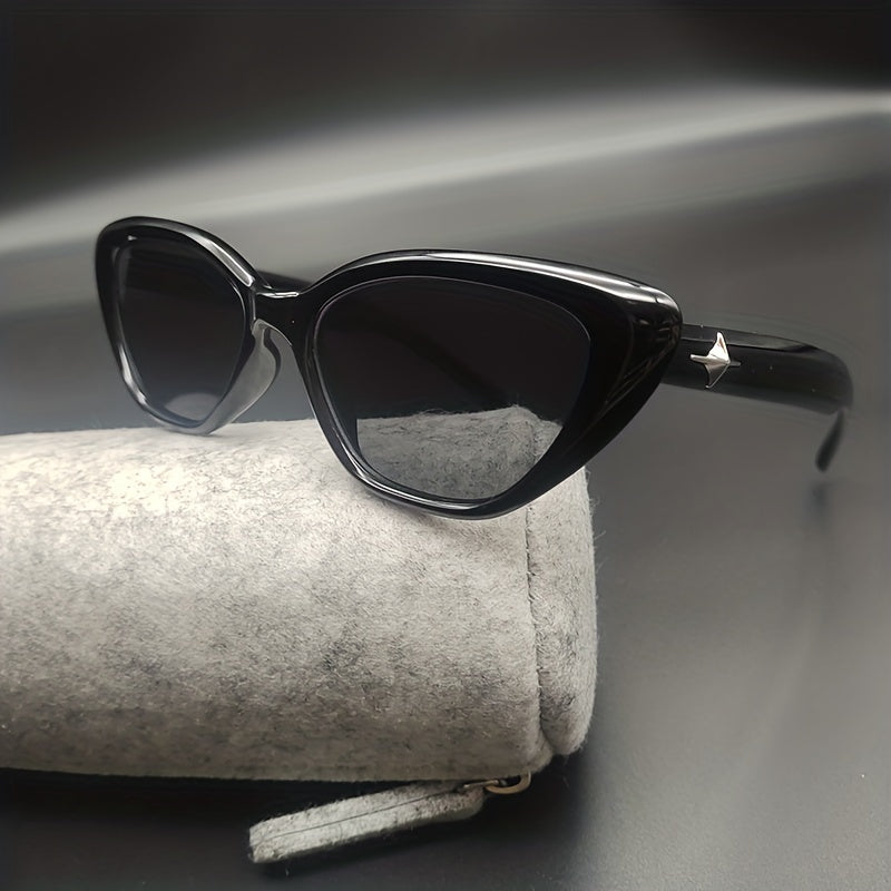 Y2K Cat Eye Sunglasses Punk Star Decor UV400