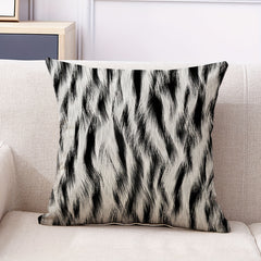 1pc Animal Fur Linen Throw Pillow Covers for Home Decor