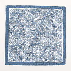 Flower Print Bandana Tie Dye Gradient Square Scarf Women