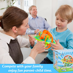 3D Puzzle Ball Brain Game Toys for Kids, Maze Ball with 100 Obstacles